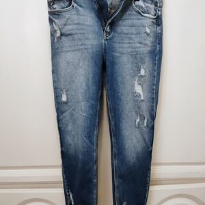 KanCan Estilo Skinny Jeans Womens Size 11/29  Distressed Dark Wash Denim Stretch